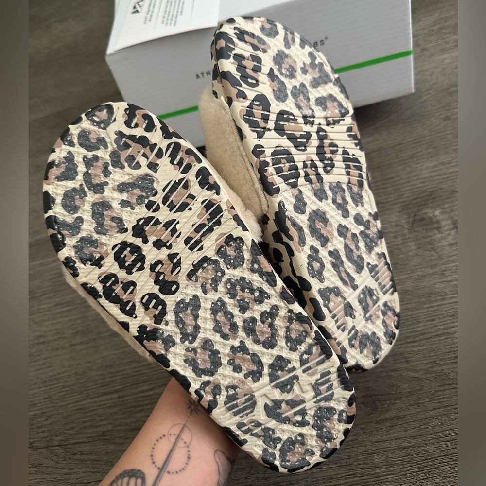 APL shearling Leopard Print Slides - Picture 3 of 4